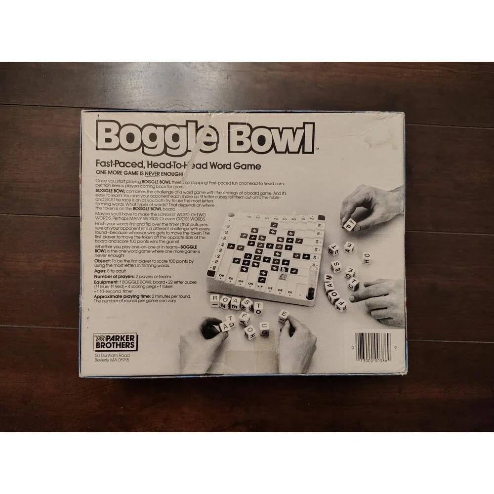 Boggle Vintage Boggle Bowl Word Game Parker Brothers 1987 Complete